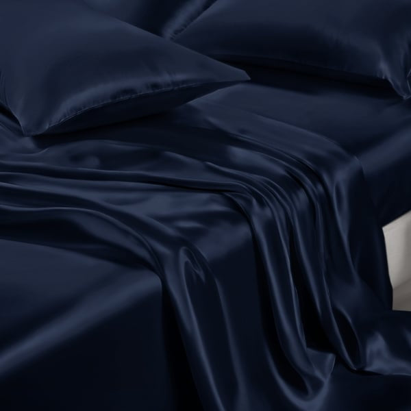 NAVY BLUE - Mulberry Silk Bed Ensemble Set