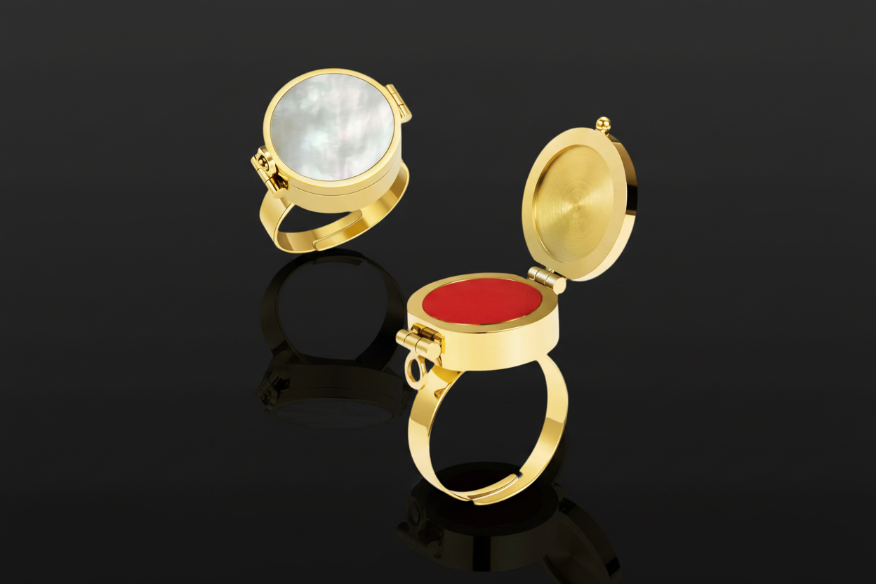 Aurielle 18K Lip Balm Ring