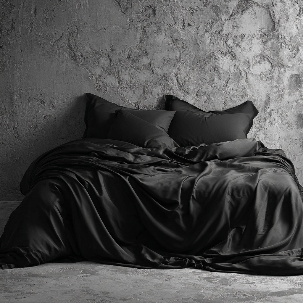 BLACK - Mulberry Silk Bed Ensemble Set