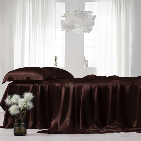 DARK BROWN - Mulberry Silk Bed Ensemble Set