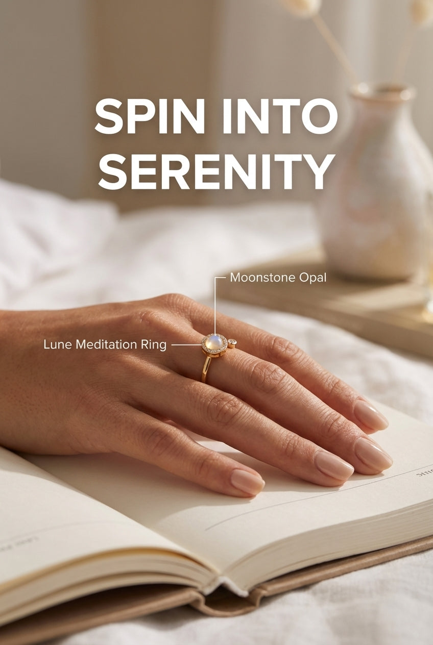 Lune meditation 18K Gold Plated ring