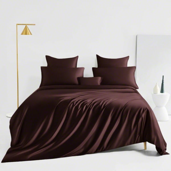 DARK BROWN - Mulberry Silk Bed Ensemble Set