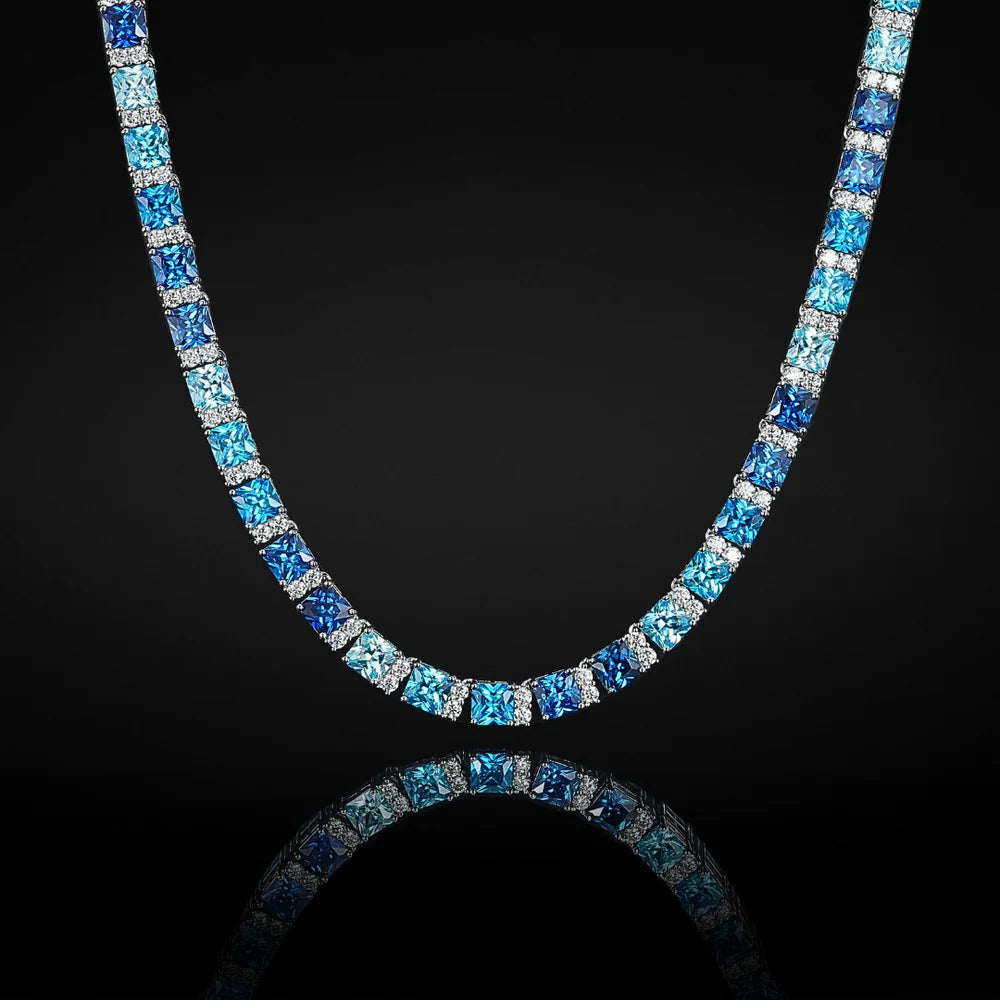 Ocean Baguette Tennis Necklace