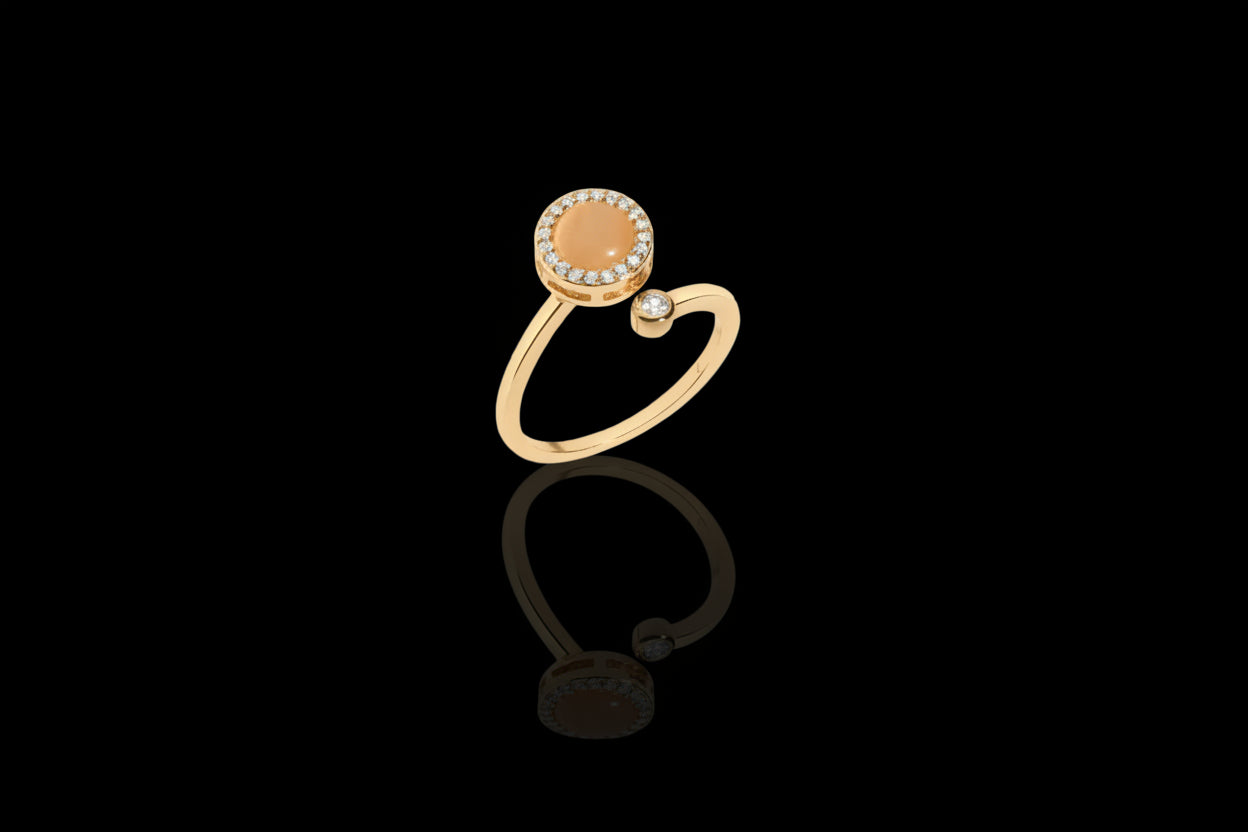 Lune meditation 18K Gold Plated ring