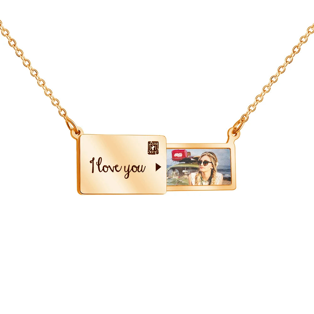 custom Envelope photo pendant