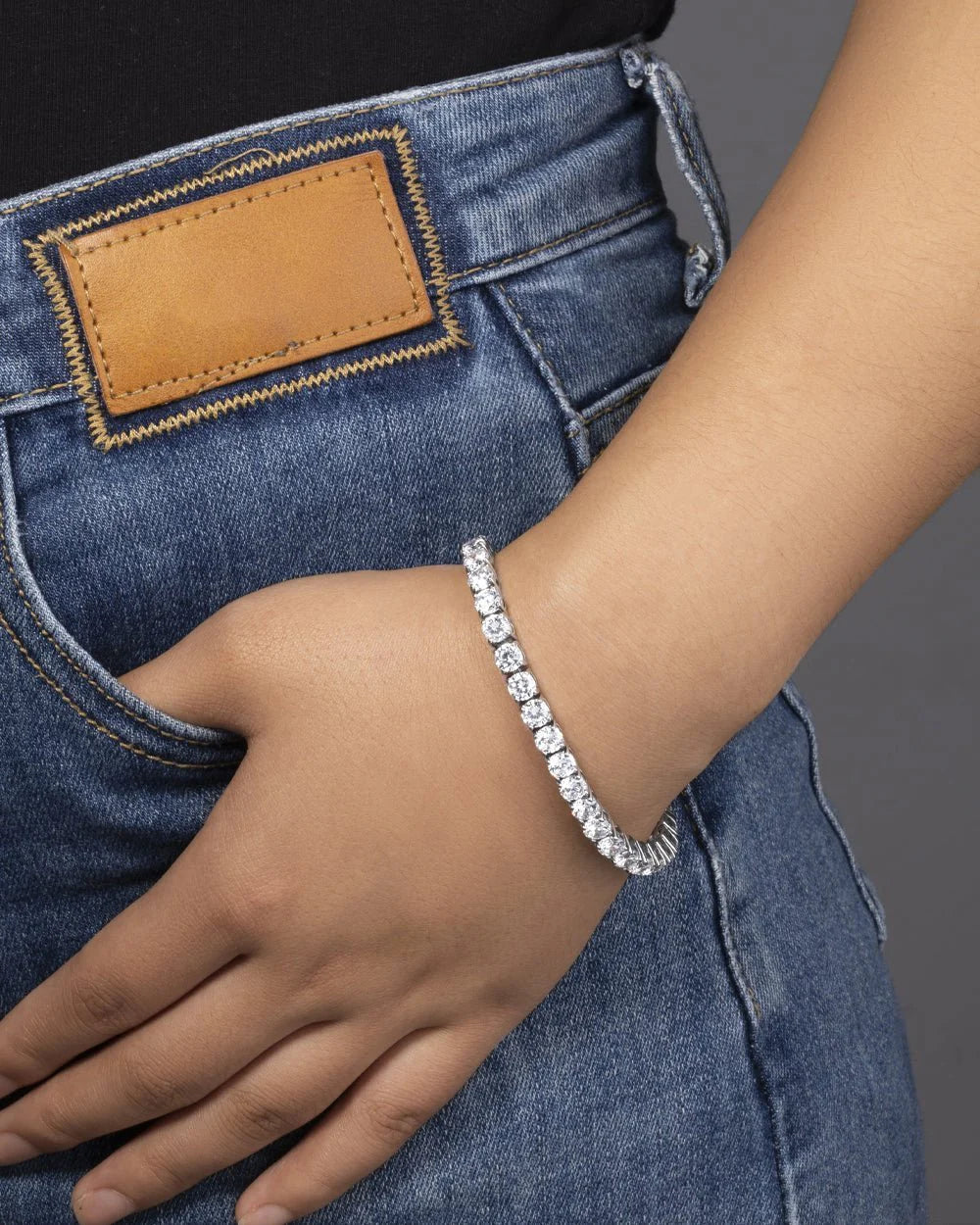 White Moissanite Tennis Bracelet