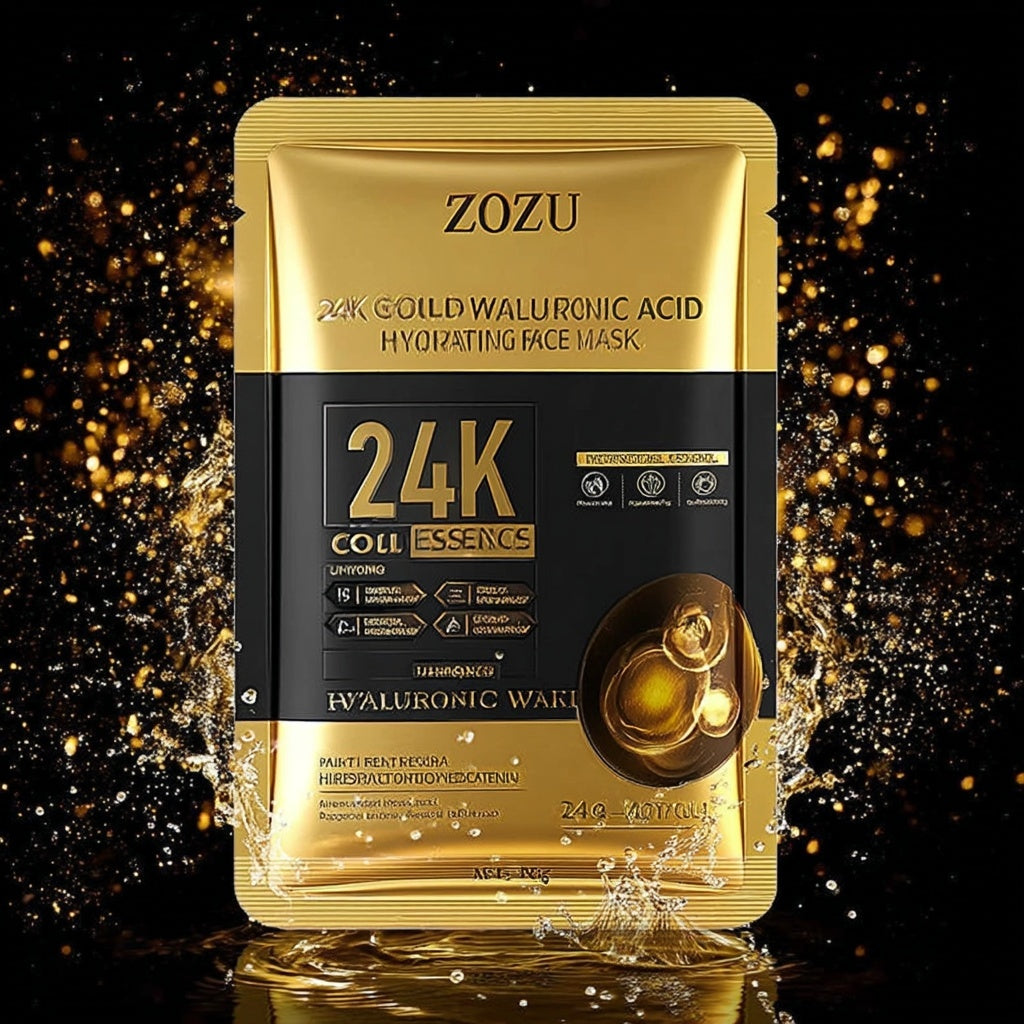 24K GOLD HYALURONIC FACE MASKS