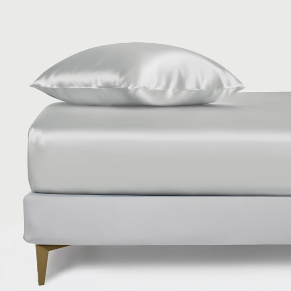 Light Gray - Mulberry Silk Bed Ensemble Set