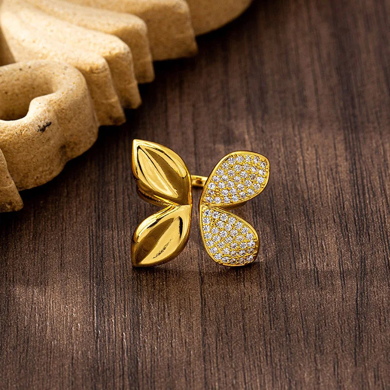 Aurielle 24K Gold Grass Ring