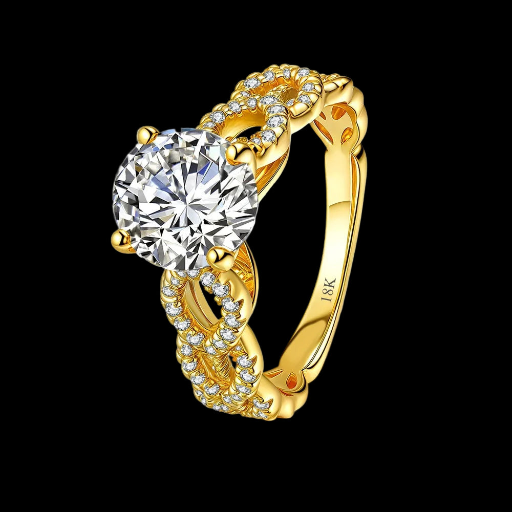 Four-Claw Moissanite Ring