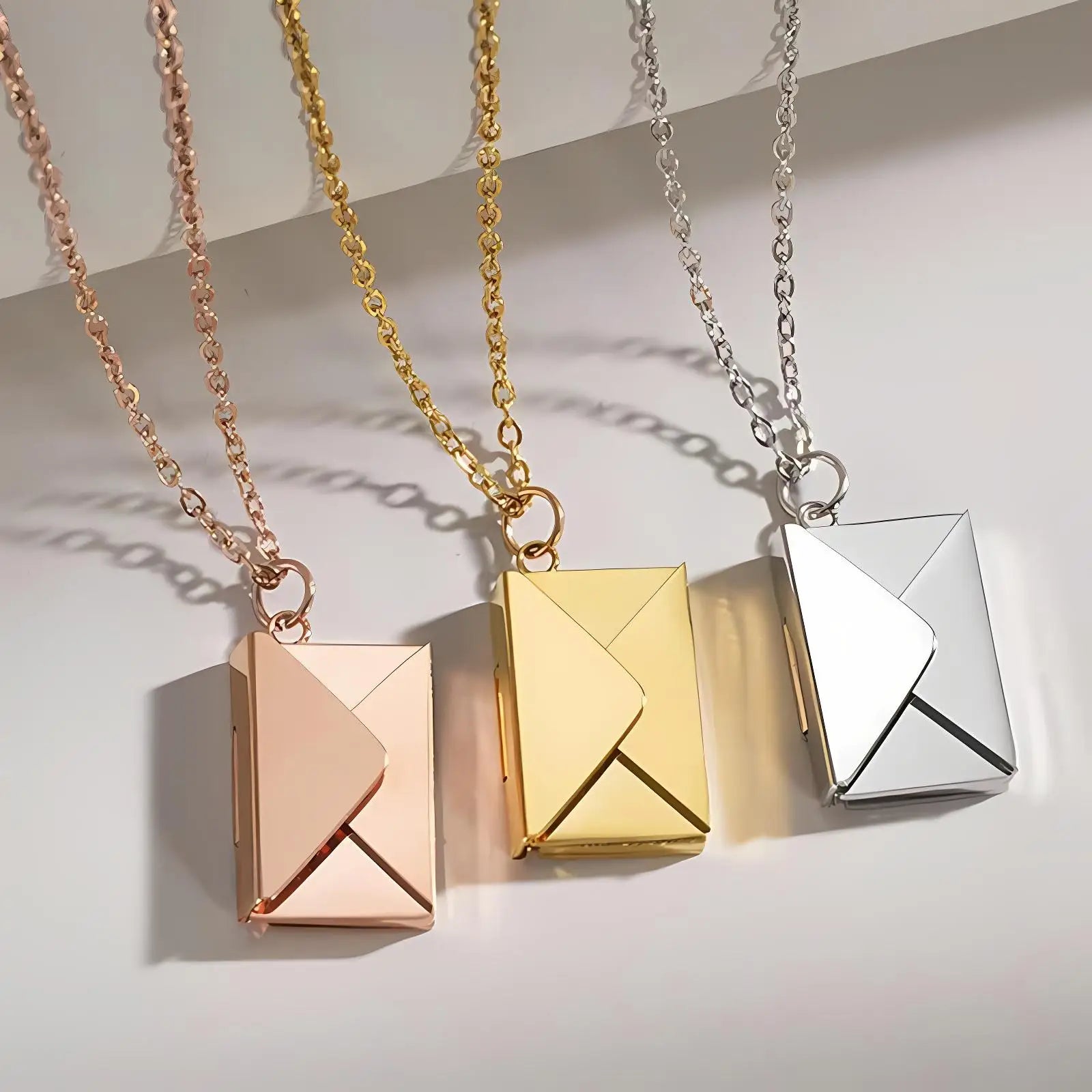 Custom Envelope Photo Necklace