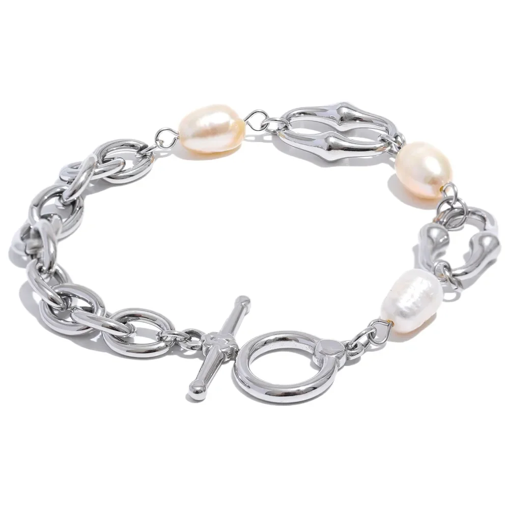 Pearls Metal Chain 18K PVD Plated