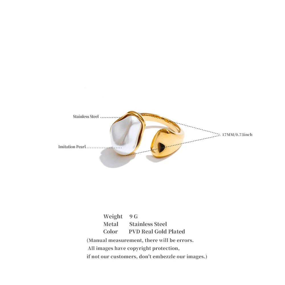 Pearls Adjustable Ring