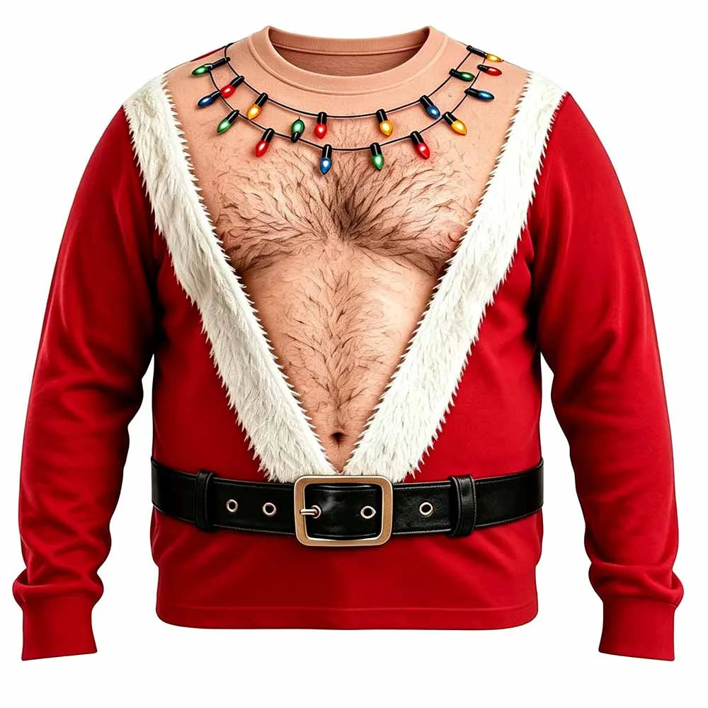 Pullovers Crewneck Christmas Party Sleeve Sweatshirt