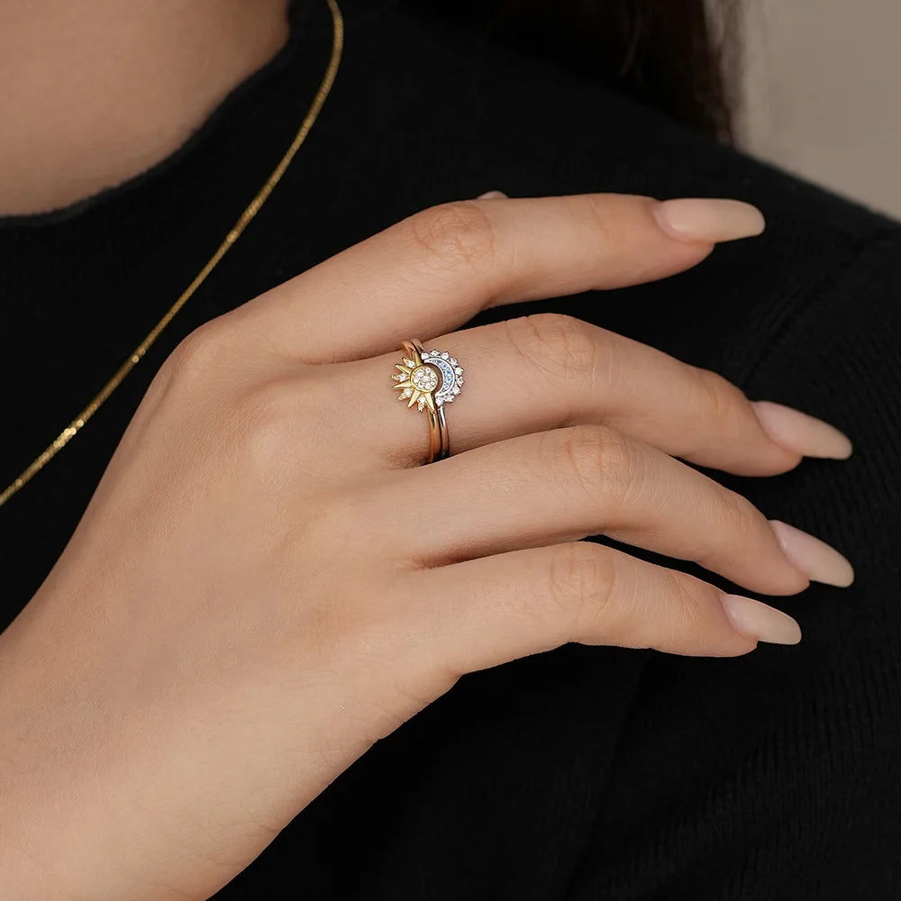 Celestial Étoile Couple Ring Set