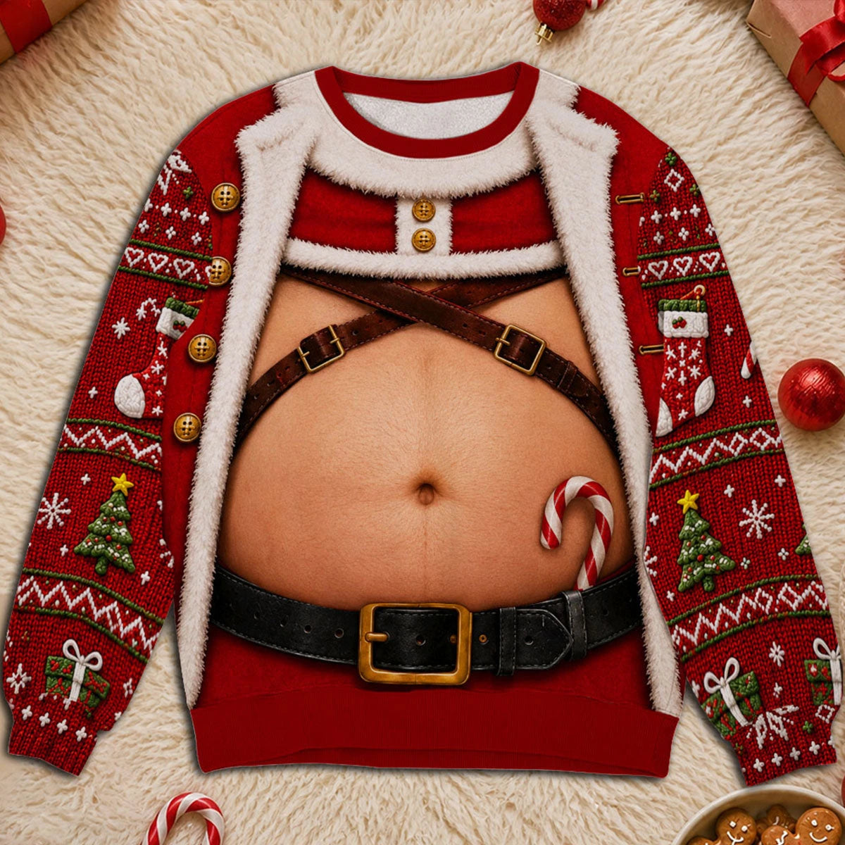 Santa Claus Belly Party Outfit Sweatshirt