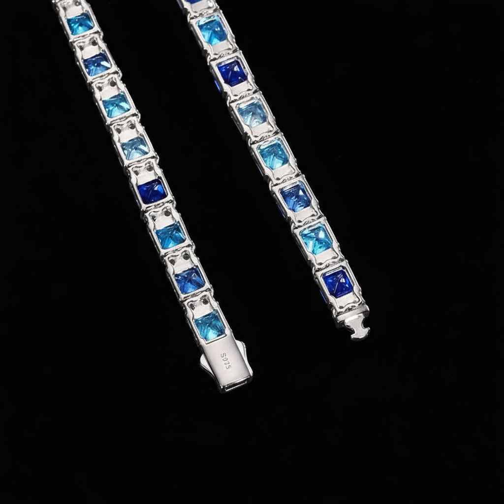 Ocean Baguette Tennis Necklace