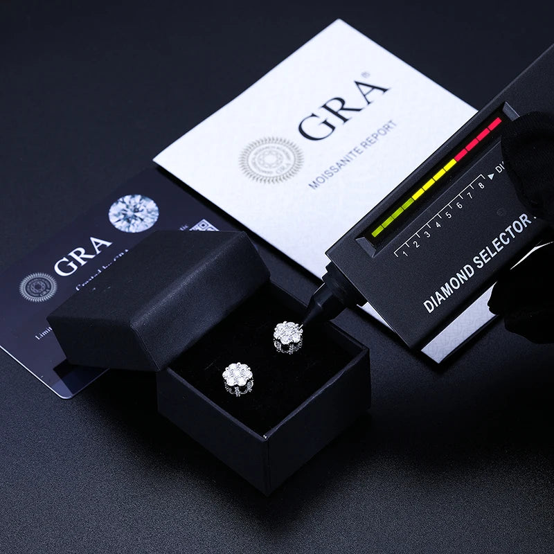 AURION Moissanite Iced Studs