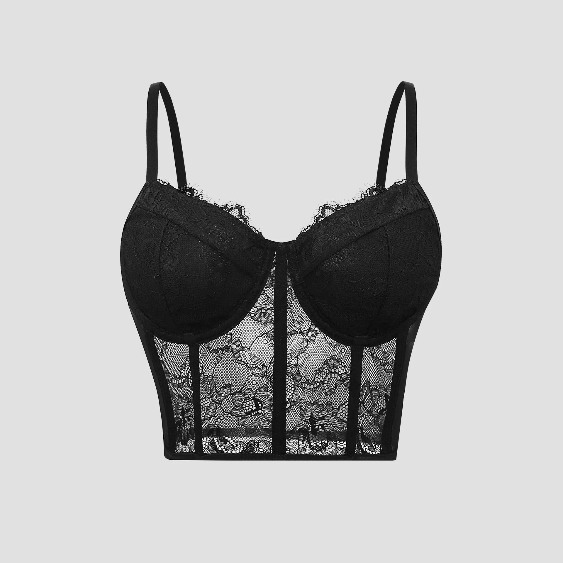 Noir Elegance Mesh Bralette