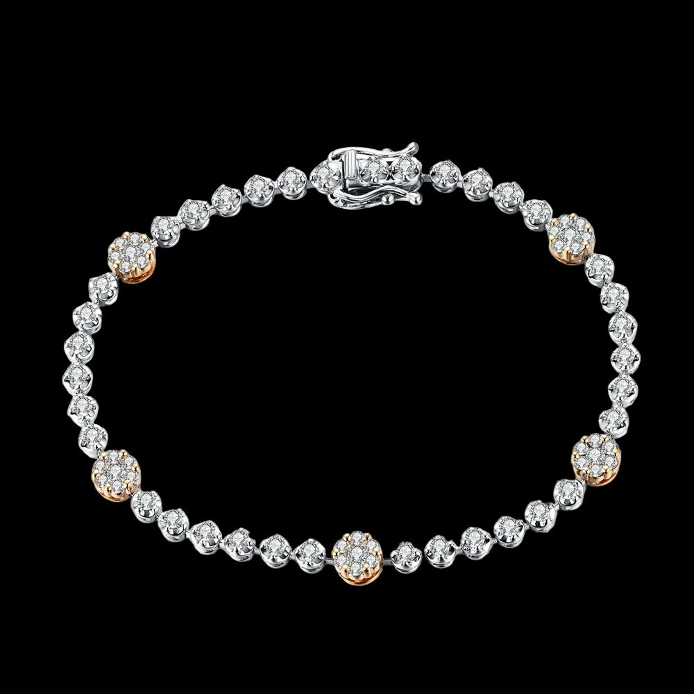 2 Carat D VVS1 Moissanite Tennis Bracelet - 925 Sterling Silver