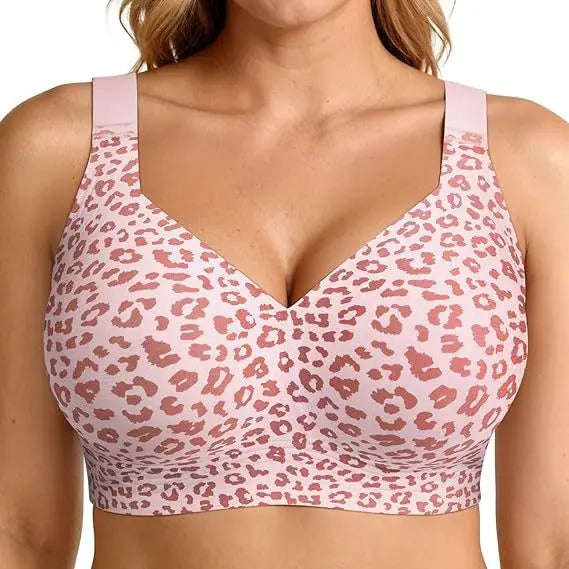 Leopard Print Seamless Jelly Bra