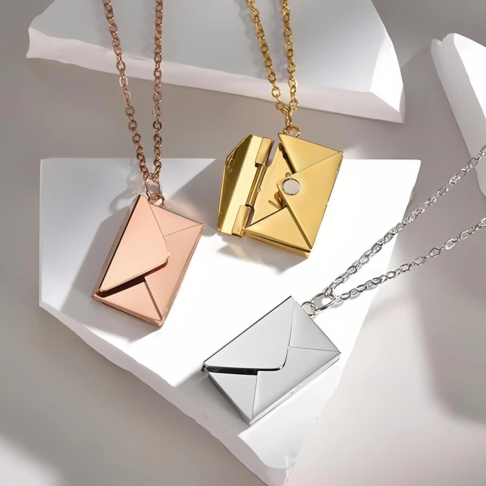 Custom Envelope Photo Necklace