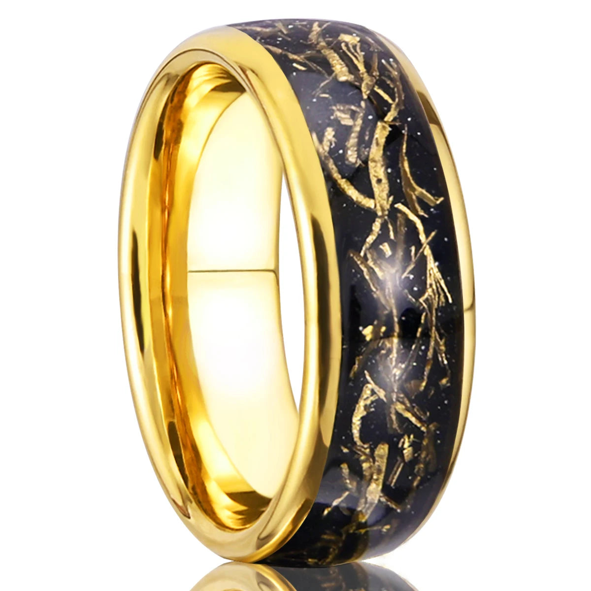 AURELIS 18K Gold Tungsten Wedding Band