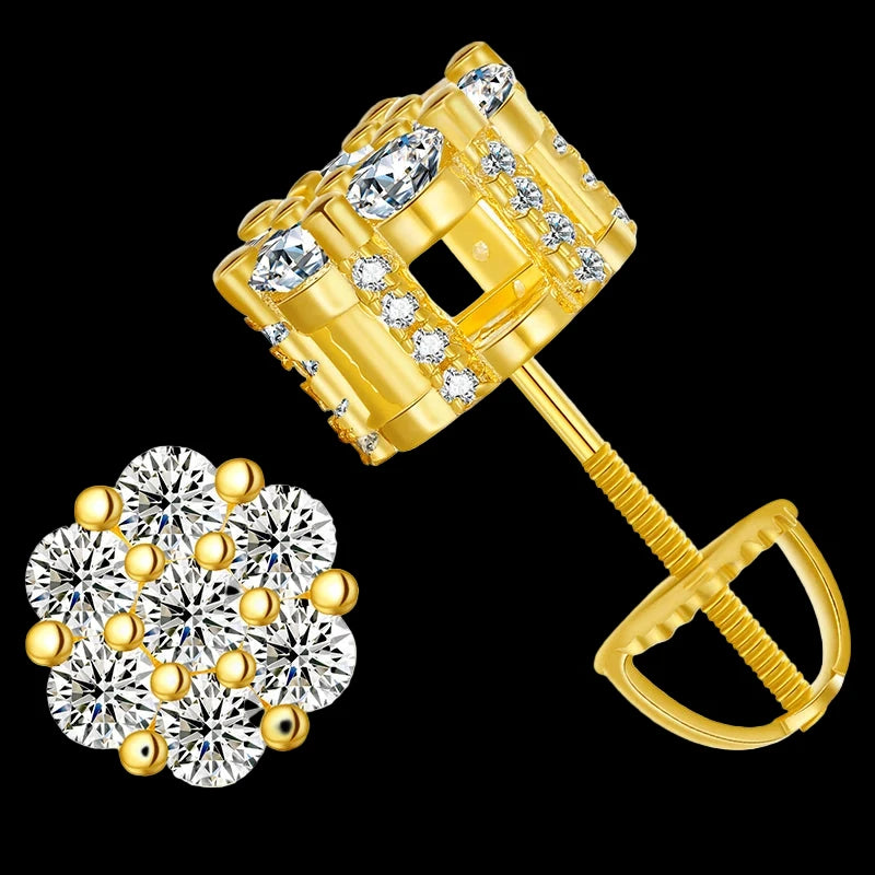 AURION Moissanite Iced Studs