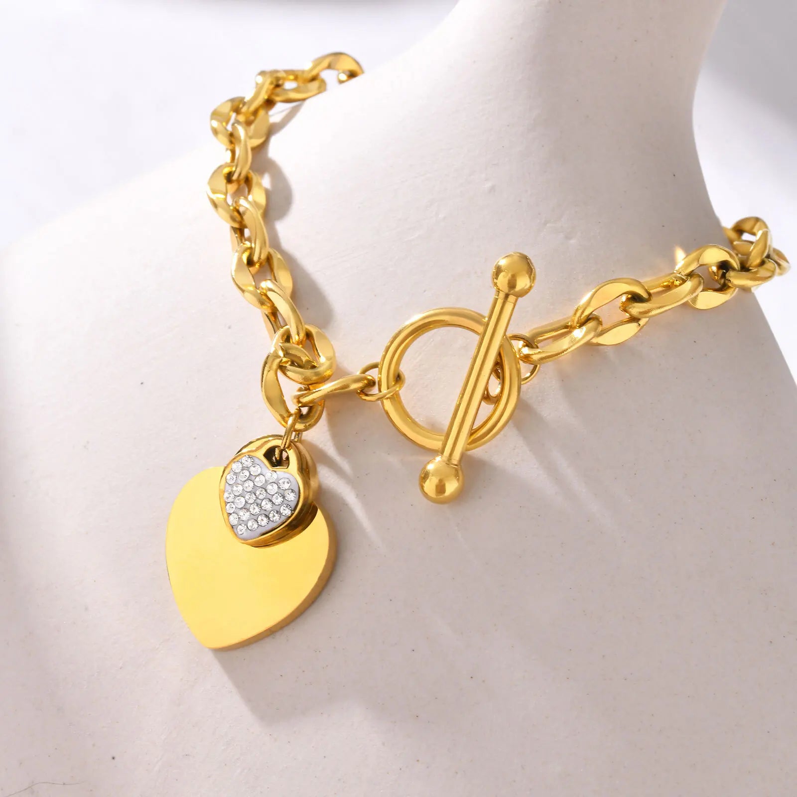 Double Love Heart Charm Bracelets