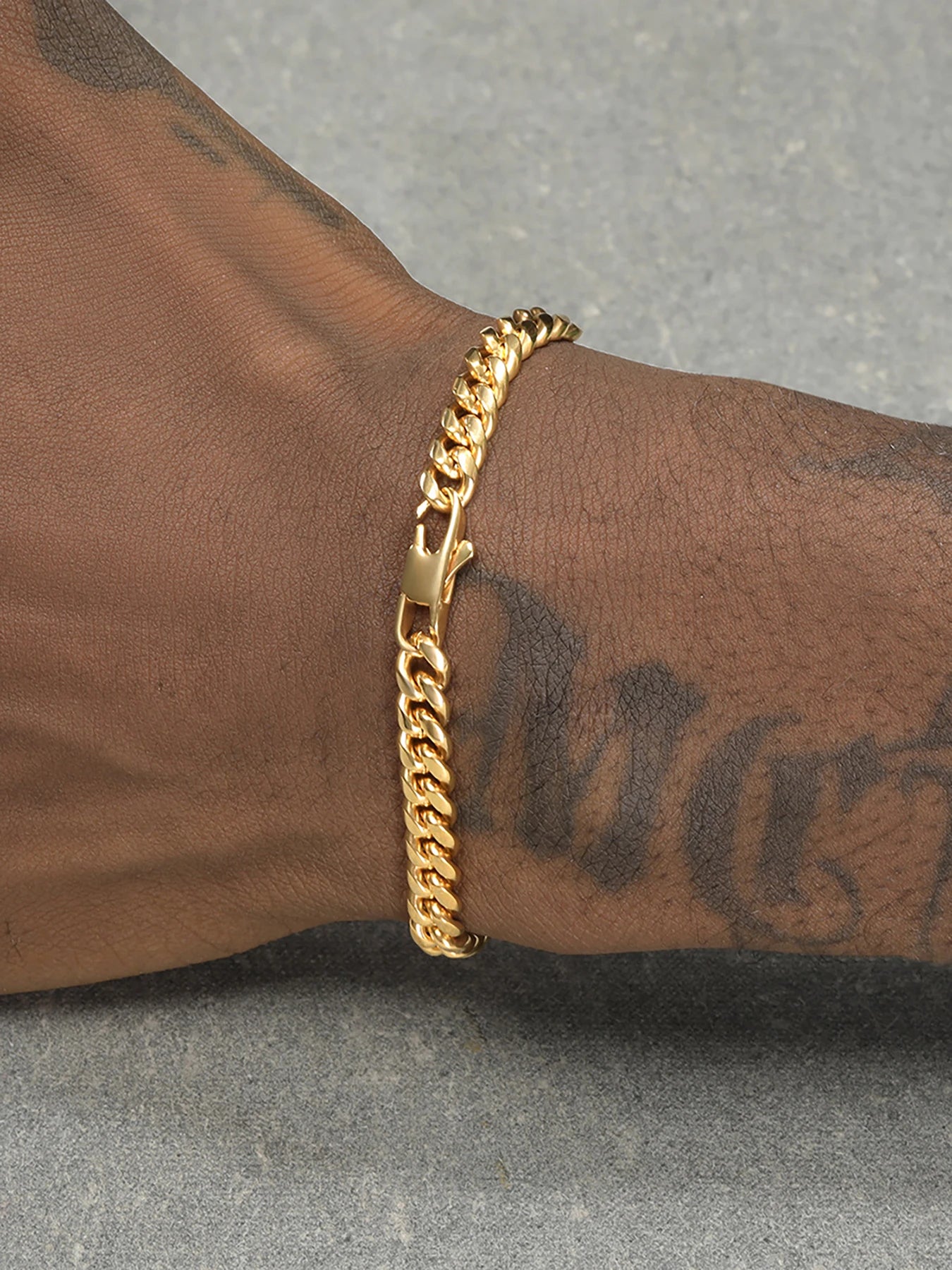 18K Gold-Plated Cuban Chain Bracelet