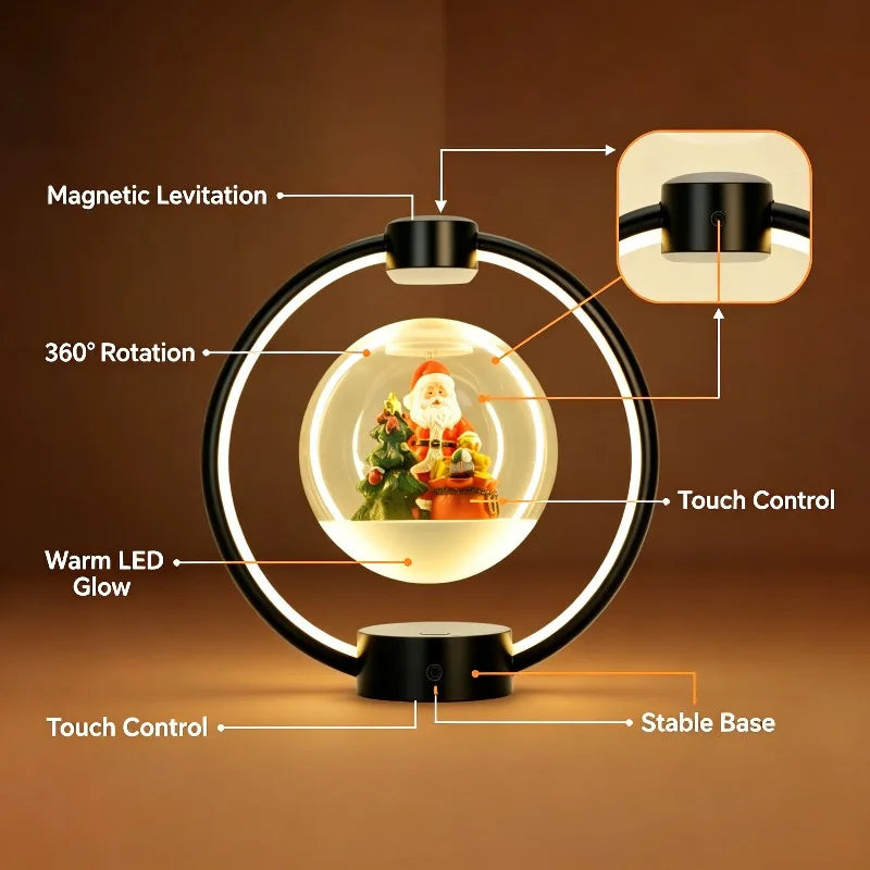 Floating 360° Christmas Santa LED Lamp