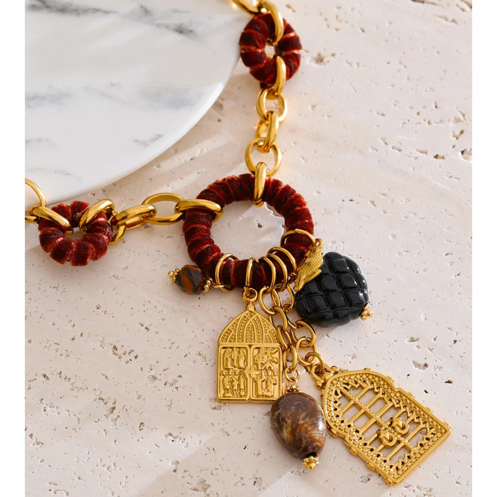 Resin Heart Geometric Charm Pendant