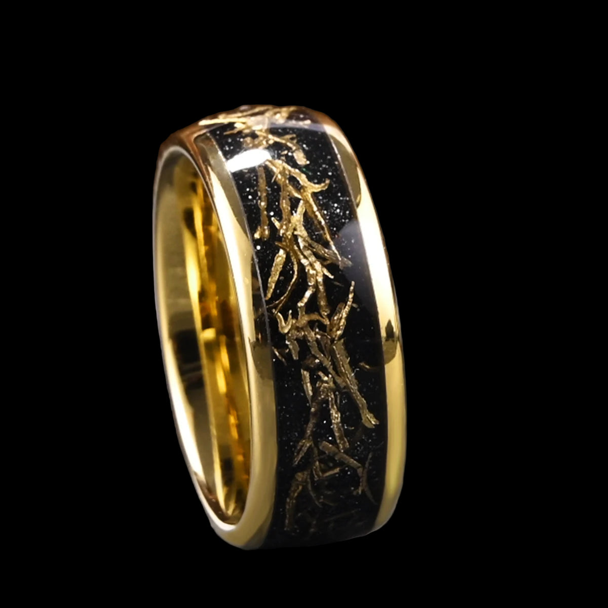 AURELIS 18K Gold Tungsten Wedding Band