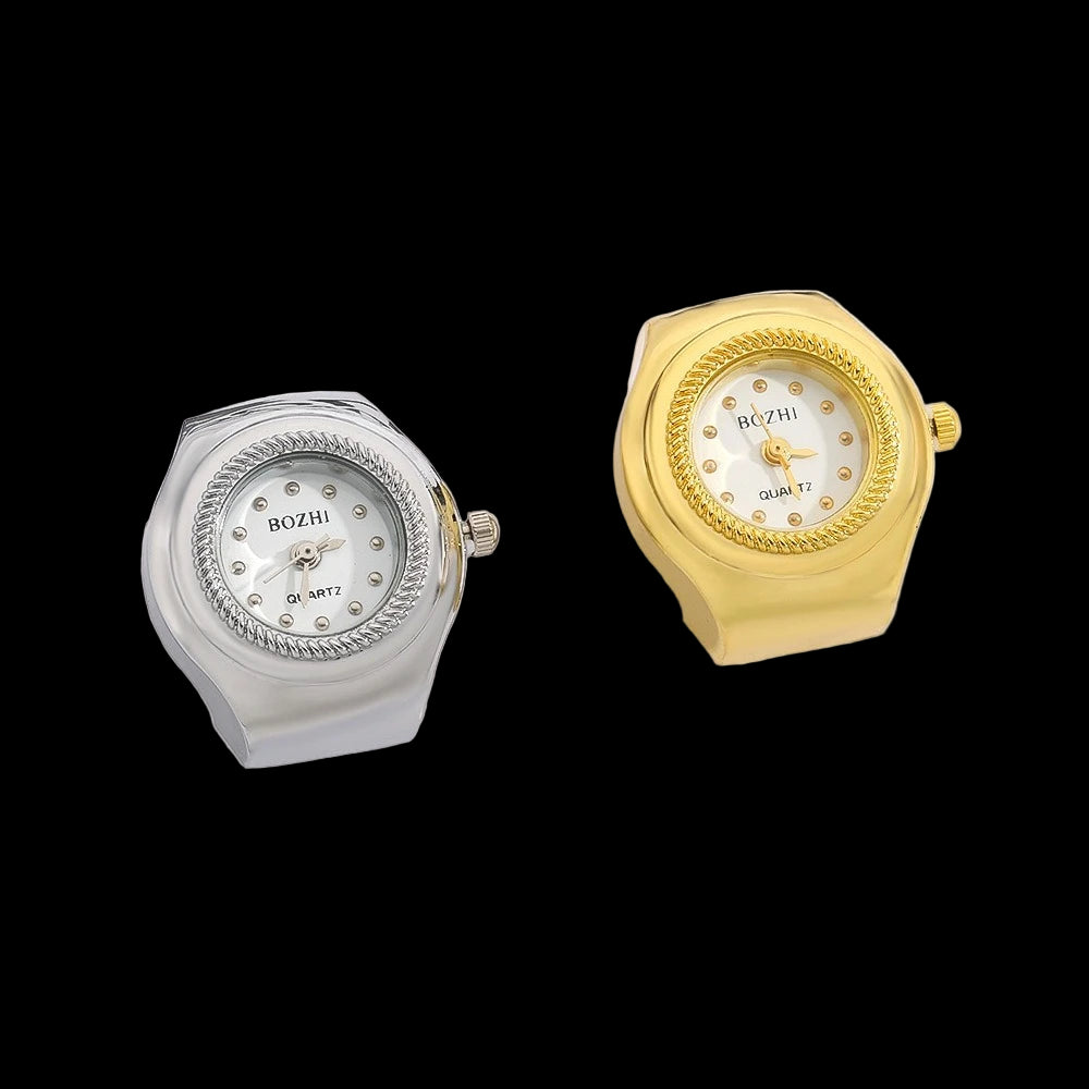 BOZHI Vintage Finger Watch Ring
