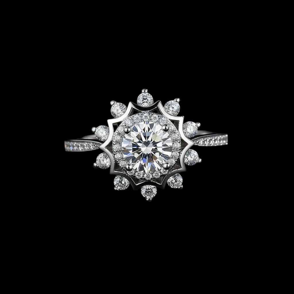 LUMINA Platinum Moissanite Ring