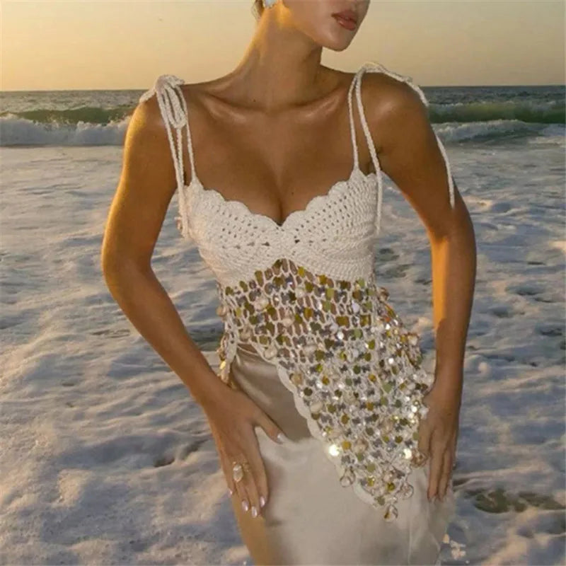 Lumé Sequined Camisole
Spaghetti Tank Top