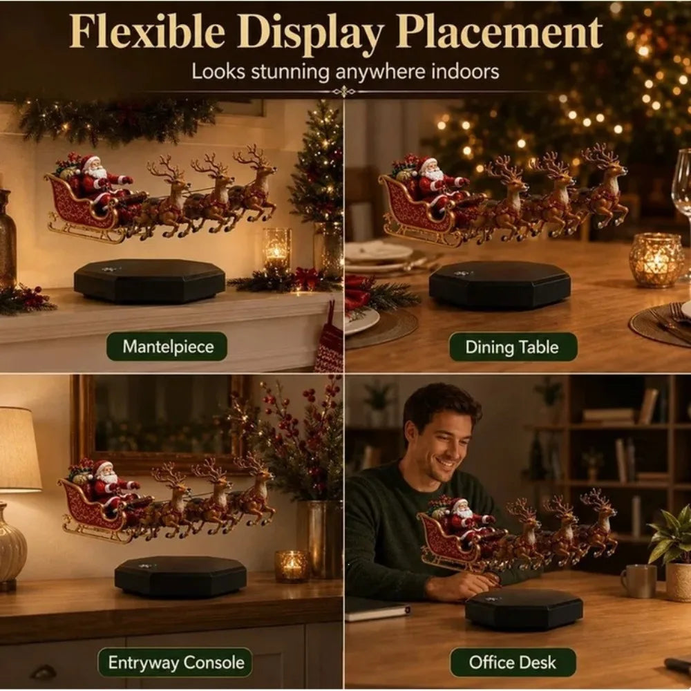 Floating Rotating Christmas Maglev Santa Sleigh