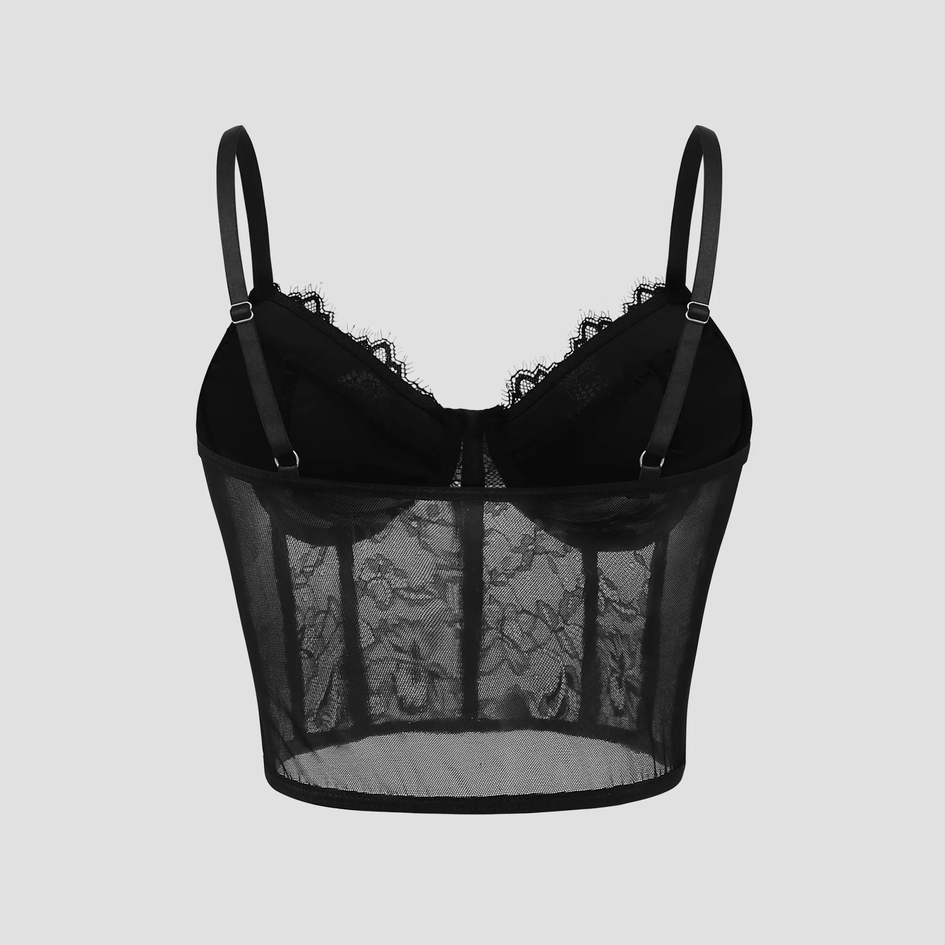 Noir Elegance Mesh Bralette