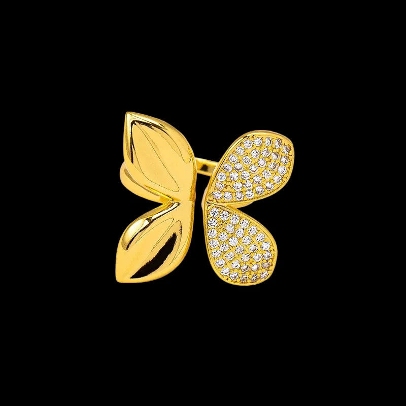 Aurielle 24K Gold Grass Ring