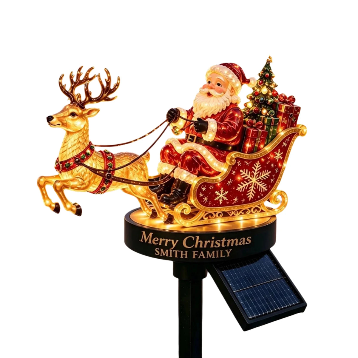 Solar Santa Claus Reindeer