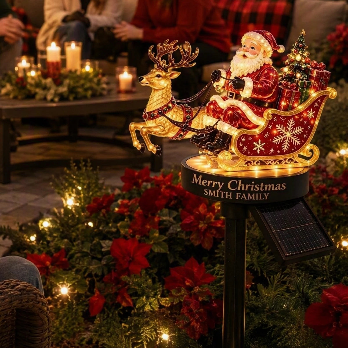 Solar Santa Claus Reindeer