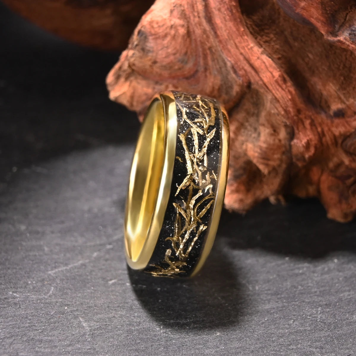 AURELIS 18K Gold Tungsten Wedding Band