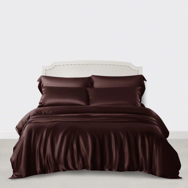 DARK BROWN - Mulberry Silk Bed Ensemble Set