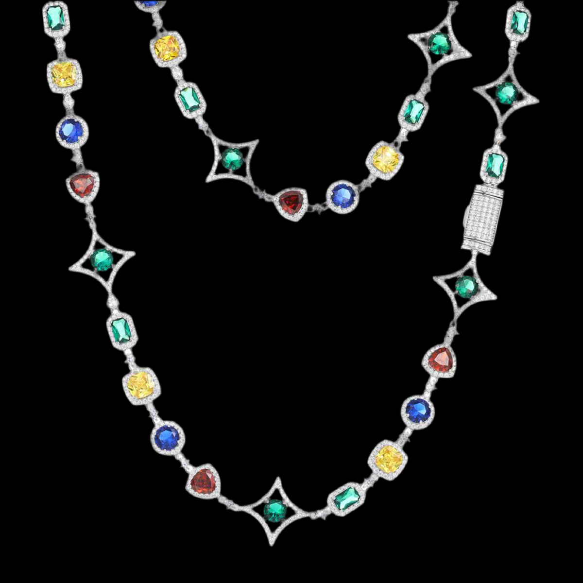 CELESTIA Colorful Moissanite Star Necklace