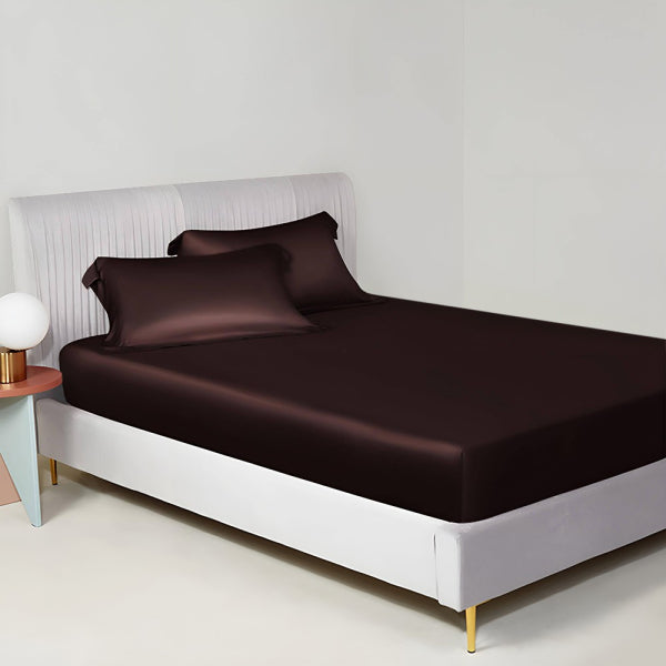 DARK BROWN - Mulberry Silk Bed Ensemble Set