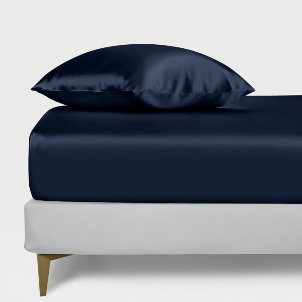 NAVY BLUE - Mulberry Silk Bed Ensemble Set