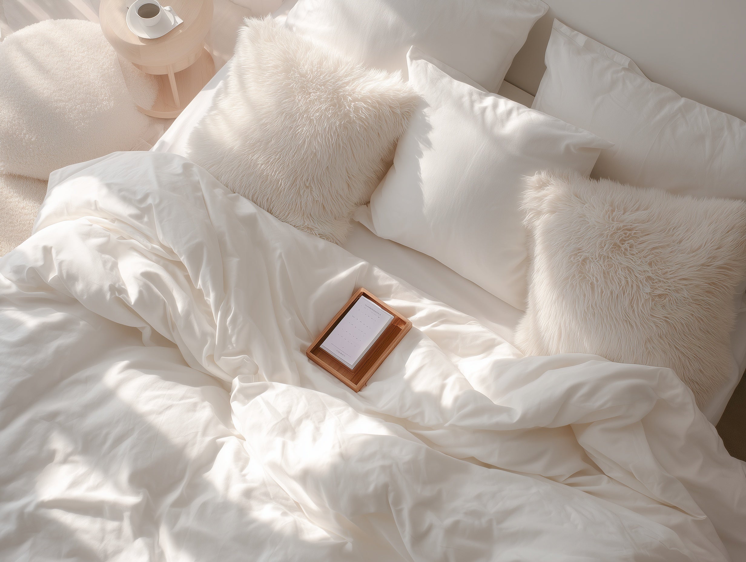 WHITE - Mulberry Silk Bed Ensemble Set