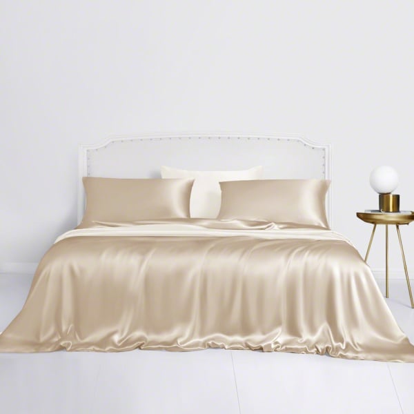 Beige Élise Soie - Mulberry Silk Bed Ensemble Set