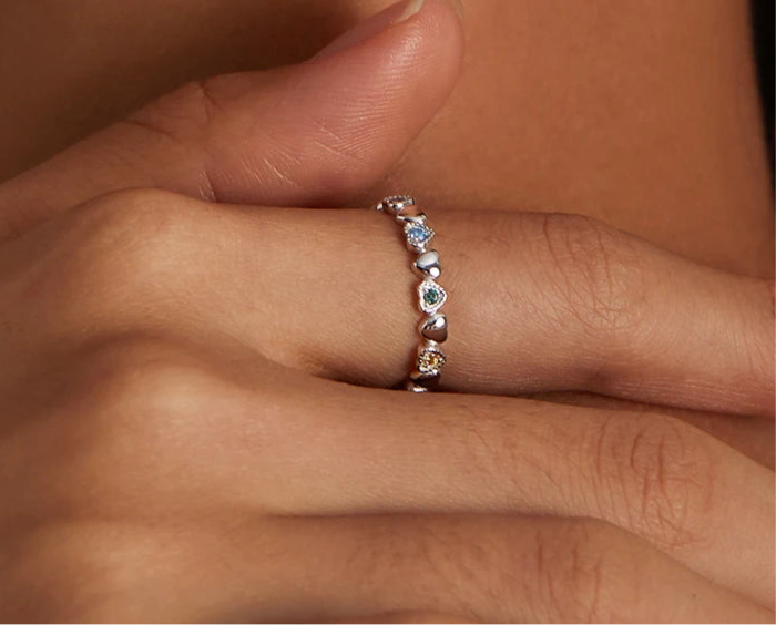 Rainbow Heart Ring