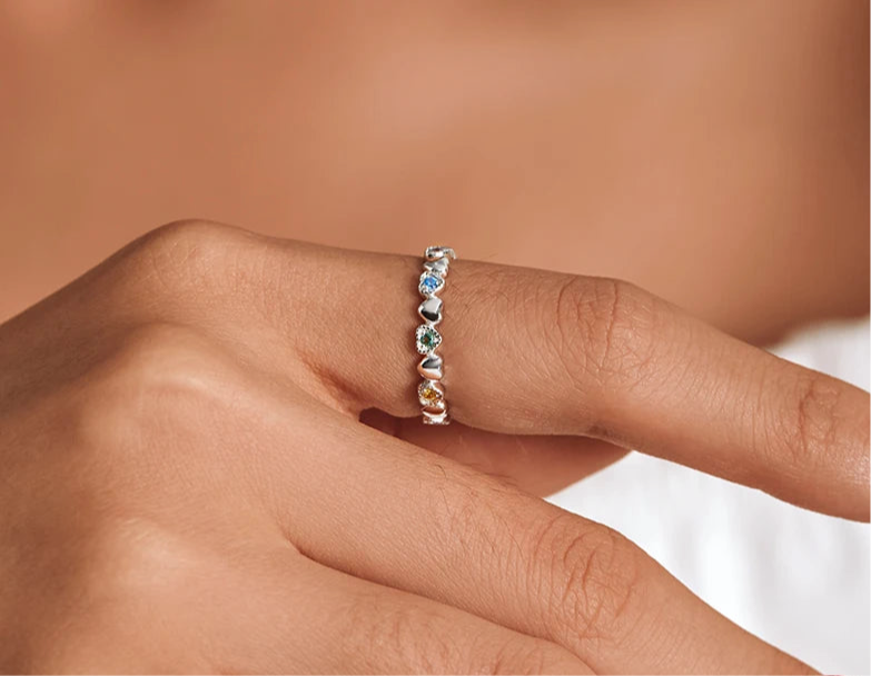 Rainbow Heart Ring